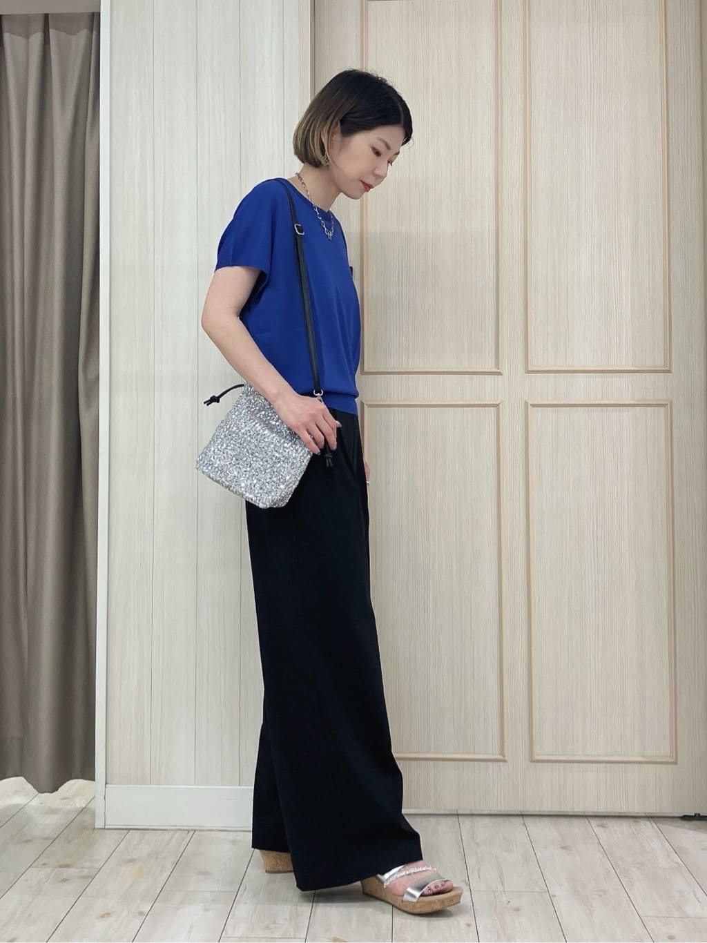 Turnerさんの「SHOO･LA･RUE｜【ひんやり/S-LL】さらさらな肌触りが心地よい フレンチスリーブニット」を使ったコーディネート