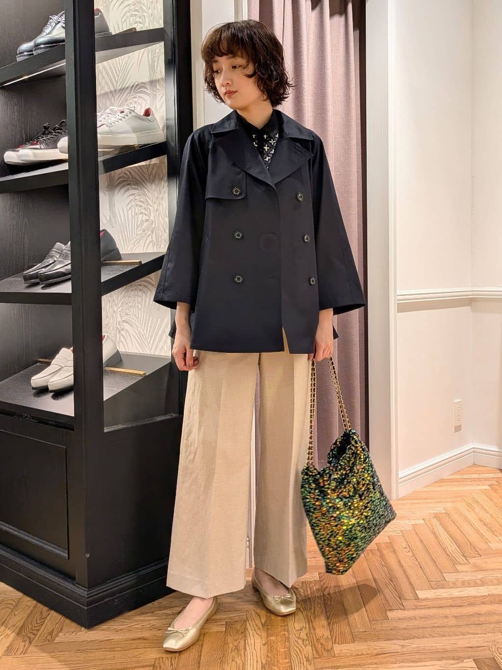saoriさんの「DRESSTERIOR｜◆ソフトレザーバレエシューズ」を使ったコーディネート