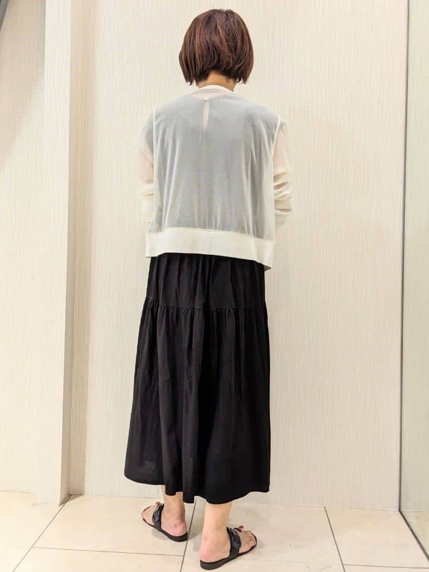 u-macoさんの「UNTITLED｜【前開き/洗える】ショート丈シアーシャツ」を使ったコーディネート