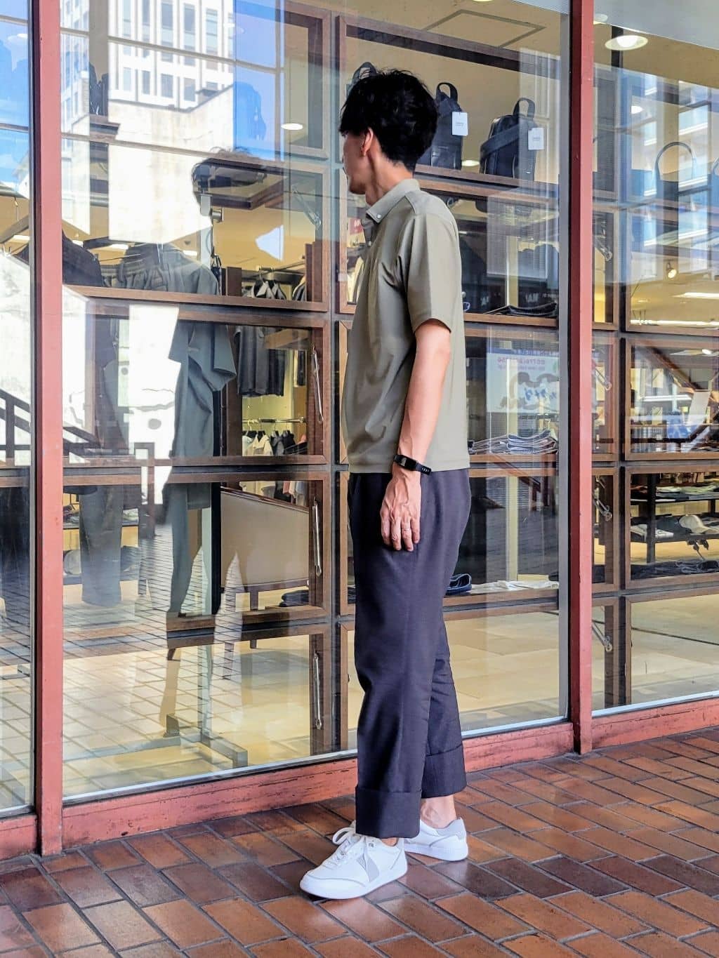 piroyaさんの「TAKEO KIKUCHI｜【COOL CITY WEAR】エアートール ポロシャツ /接触冷感・通気性」を使ったコーディネート