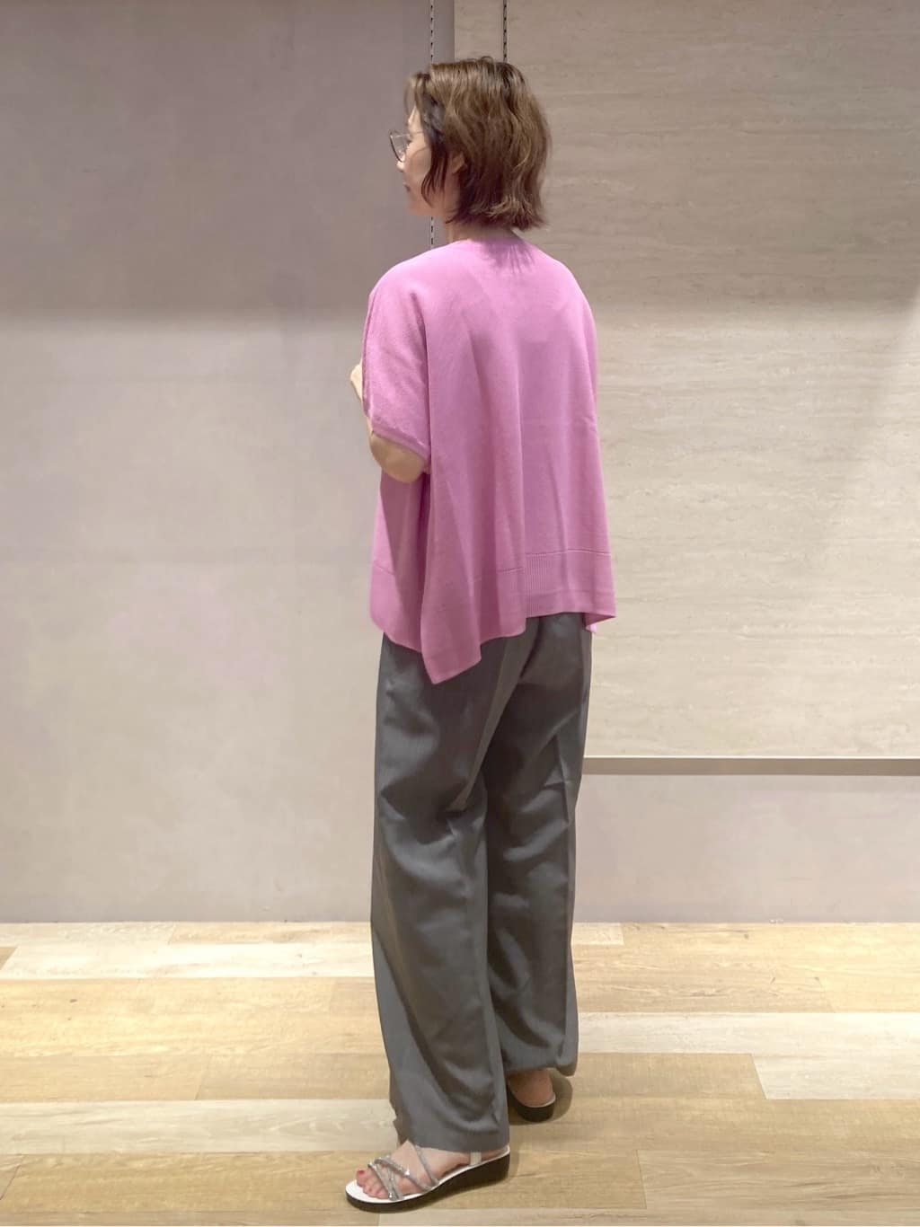 たけねぇさんの「OPAQUE.CLIP｜《5色展開／S-LLサイズ》リラクシーメッシュニット【洗濯機洗い可】」を使ったコーディネート