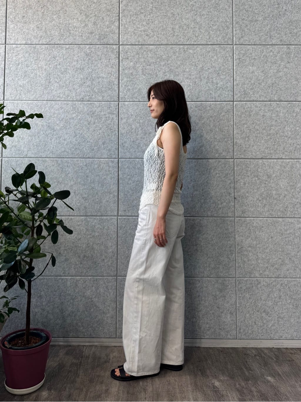 uchi__yamaさんの「CODE A｜【Cup-in】design cut camisole」を使ったコーディネート