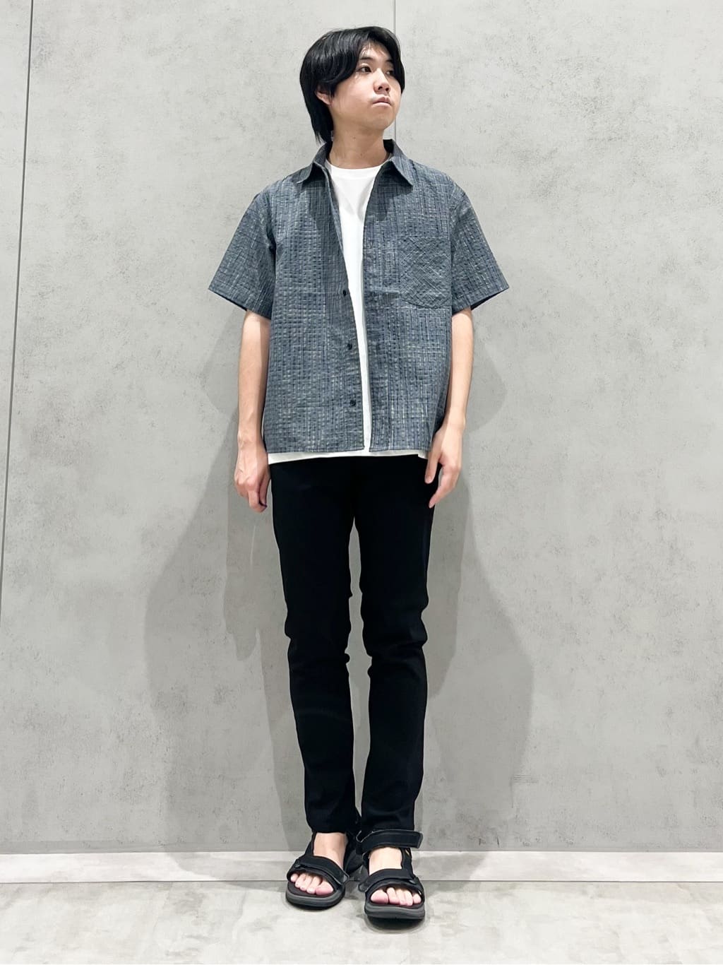 SHI-MAさんの「THE SHOP TK｜パーフェクテックリンクス半袖Tシャツ 【接触冷感／吸水速乾／UVカット／洗濯機OK】」を使ったコーディネート