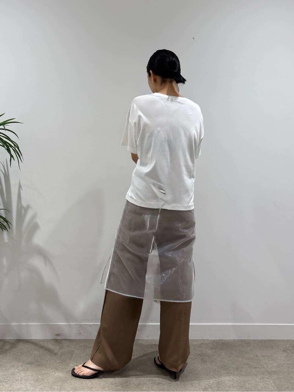 ayanoさんの「INDIVI｜シアードッキングTシャツ」を使ったコーディネート