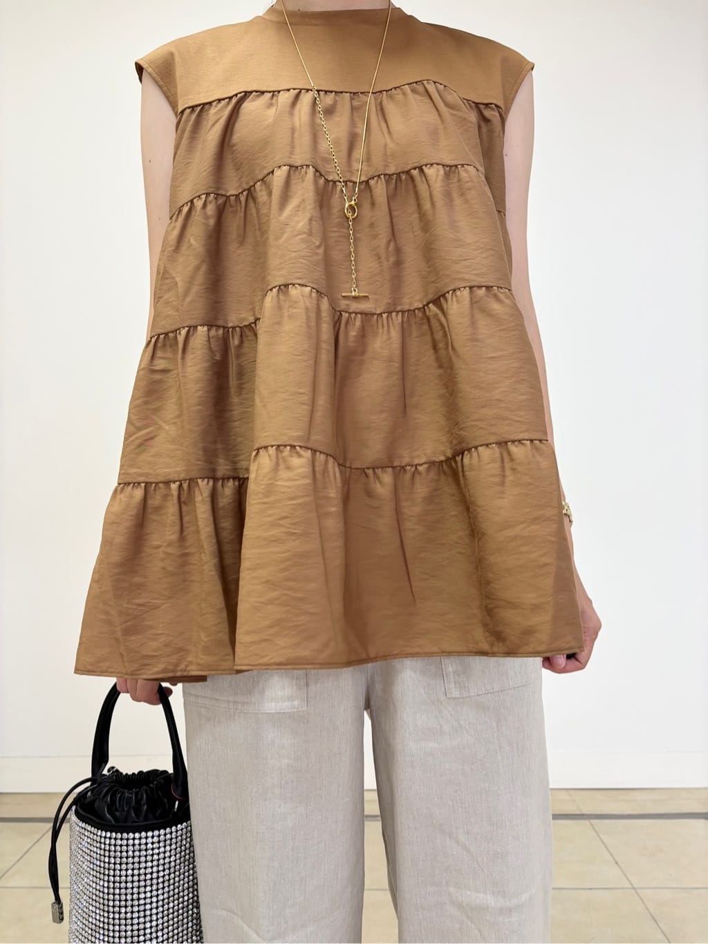 YOKOTAさんの「DRESSTERIOR｜◆【接触冷感/イージーケア】ティアードコンビカットソー」を使ったコーディネート
