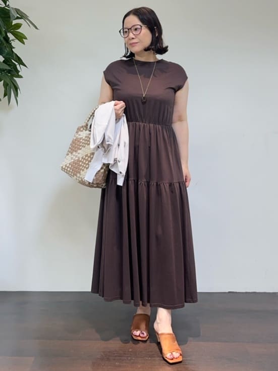 Asamiさんの「UNTITLED｜【ティアード/洗える】コットンロングワンピース」を使ったコーディネート