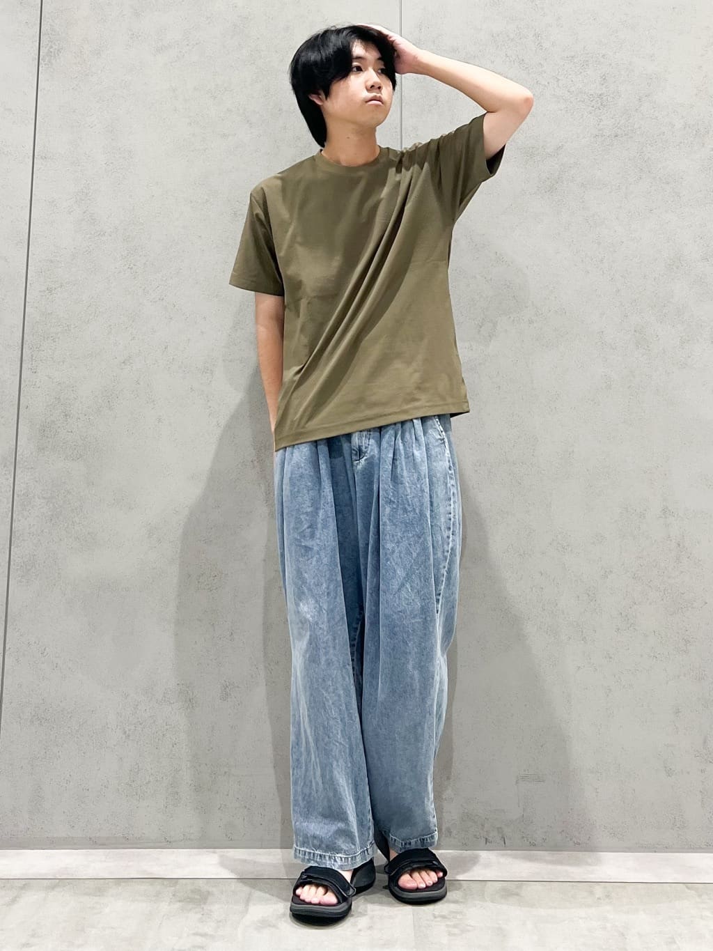 SHI-MAさんの「THE SHOP TK｜パーフェクテックリンクス半袖Tシャツ 【接触冷感／吸水速乾／UVカット／洗濯機OK】」を使ったコーディネート