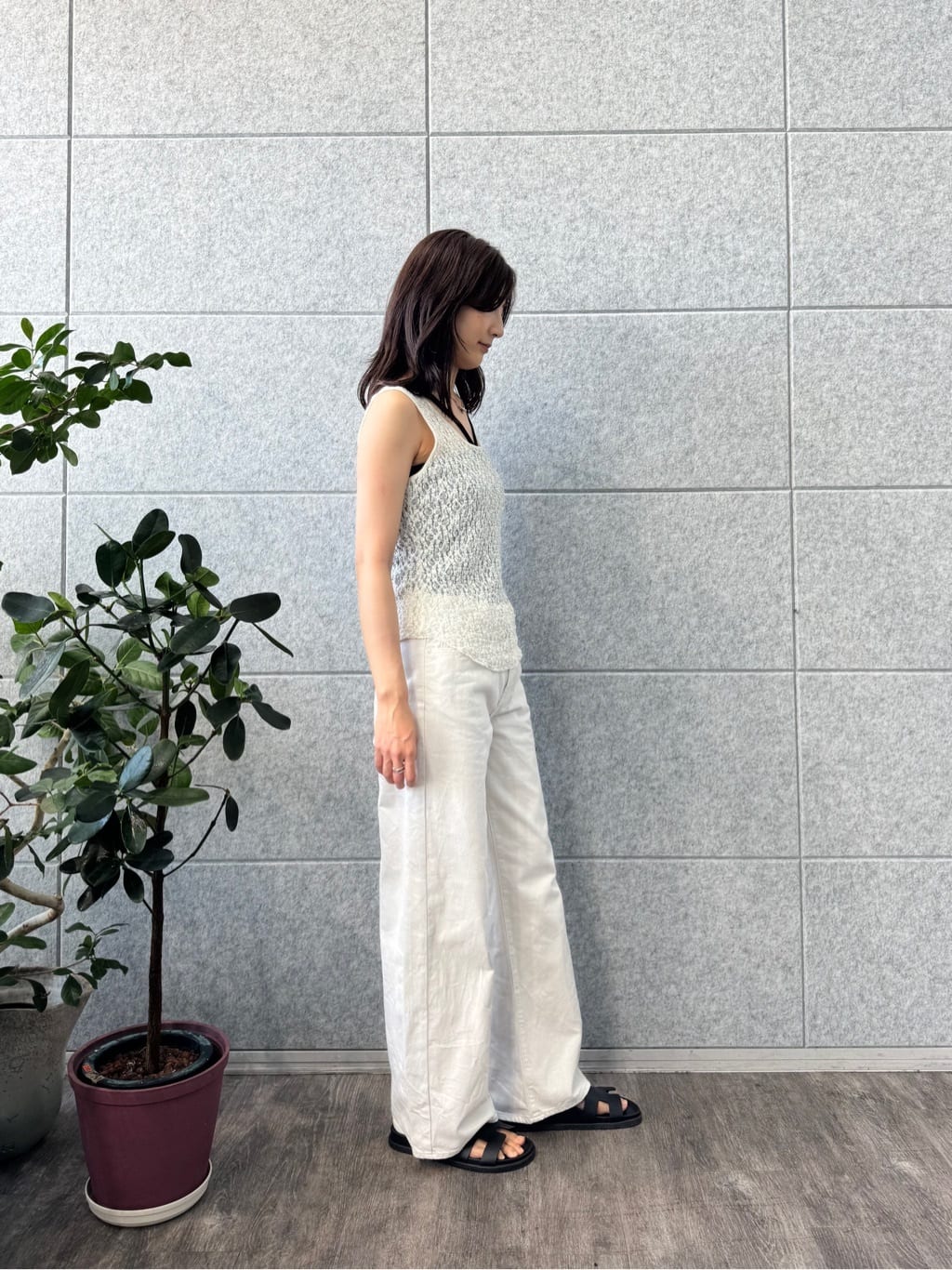 uchi__yamaさんの「CODE A｜【Cup-in】design cut camisole」を使ったコーディネート