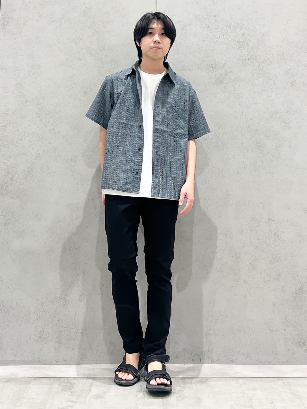 SHI-MAさんの「THE SHOP TK｜パーフェクテックリンクス半袖Tシャツ 【接触冷感／吸水速乾／UVカット／洗濯機OK】」を使ったコーディネート