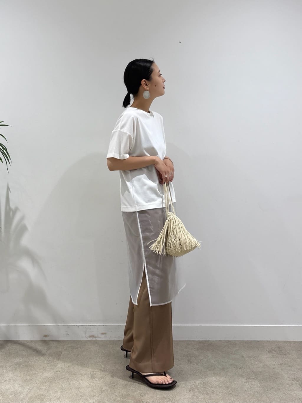 ayanoさんの「INDIVI｜シアードッキングTシャツ」を使ったコーディネート
