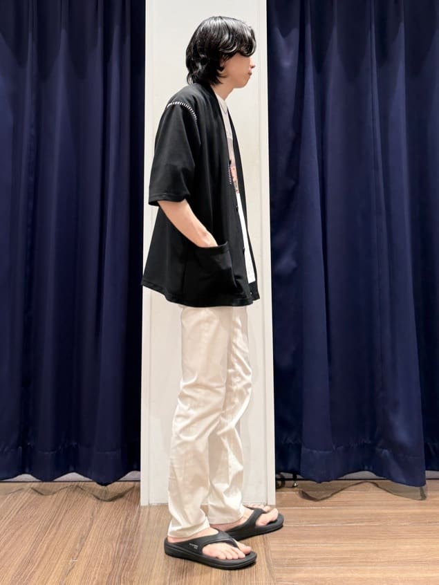 Tightさんの「THE SHOP TK｜ツイルステッチ半袖カーディガン【洗濯機OK/接触冷感】」を使ったコーディネート