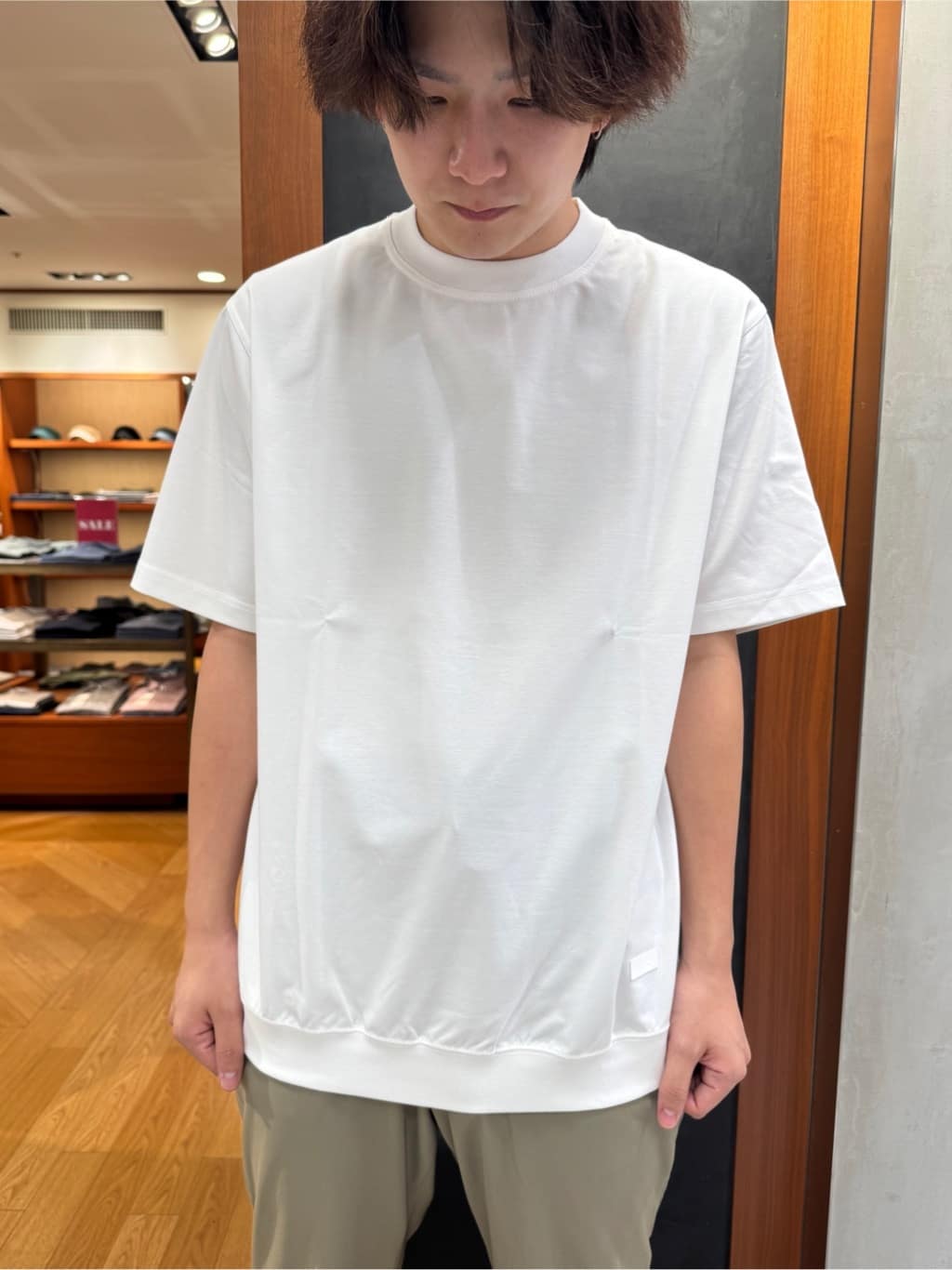 たくやさんの「TAKEO KIKUCHI｜【COOL CITY WEAR】エアートール オープンカラーシャツ /接触冷感・通気性」を使ったコーディネート