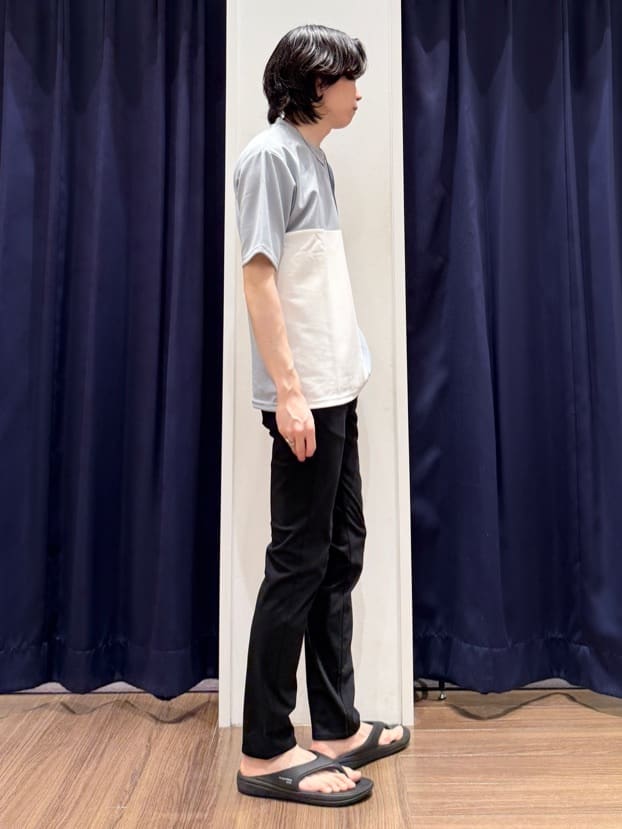Tightさんの「THE SHOP TK｜ツイルブロッキング 半袖Tシャツ 洗濯機OK」を使ったコーディネート