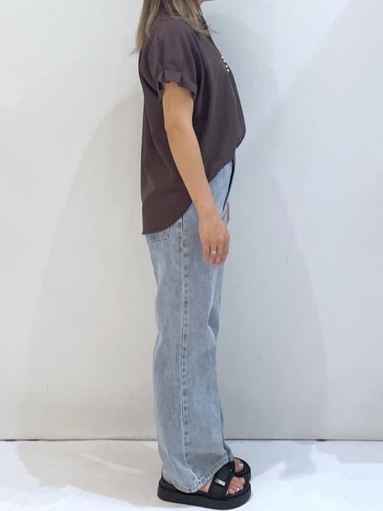 manaさんの「OPAQUE.CLIP｜《7色展開／XS-LLサイズ》タックスリーブスキッパーブラウス【洗濯機洗い可／吸水速乾／抗ピル／防シ」を使ったコーディネート