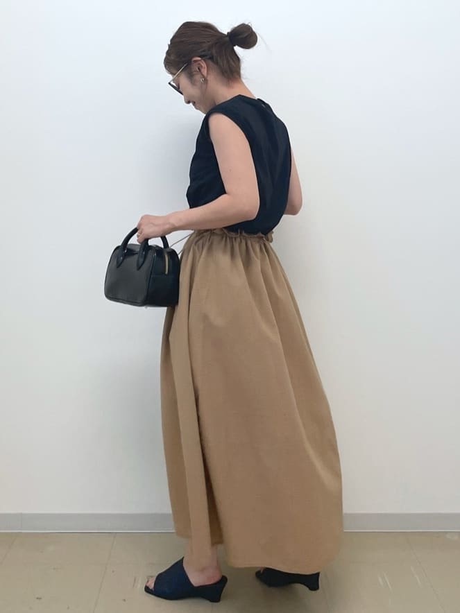 Akiさんの「OPAQUE.CLIP｜配色サッカードッキングワンピース【洗濯機洗い可】」を使ったコーディネート