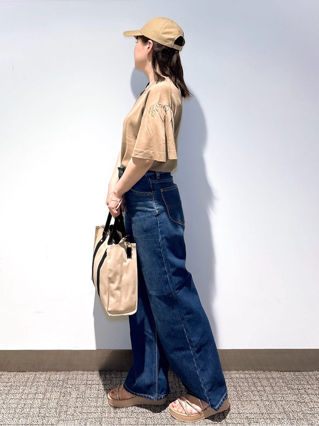 みーさんの「grove｜【Lee&times;grove別注】WIDE DENIM PANTS」を使ったコーディネート