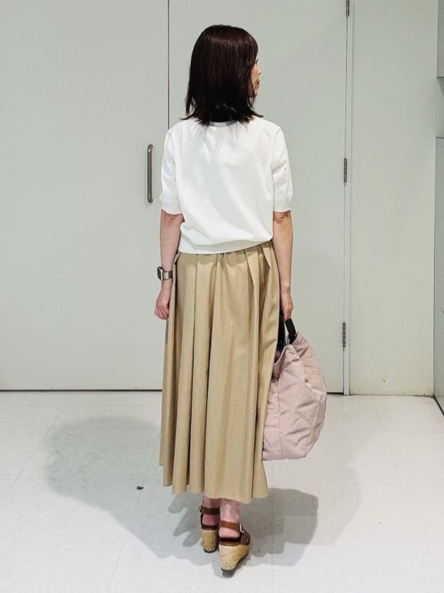 makiさんの「UNTITLED｜【トレンド/きれいめ】5分袖ポロニット」を使ったコーディネート