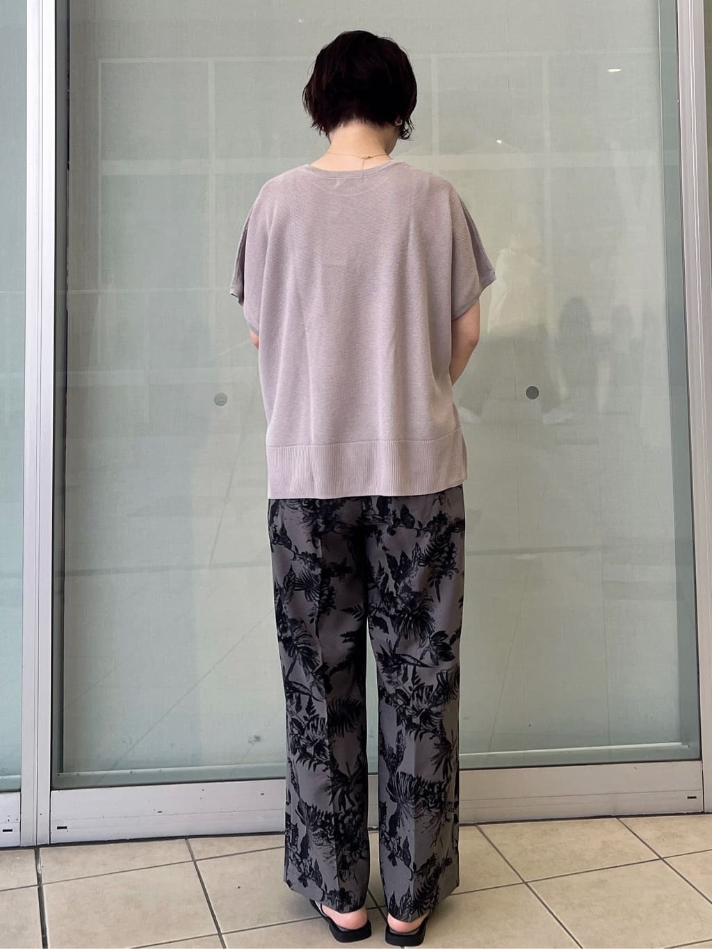 yo-koさんの「OPAQUE.CLIP｜《5色展開／S-LLサイズ》リラクシーメッシュニット【洗濯機洗い可】」を使ったコーディネート