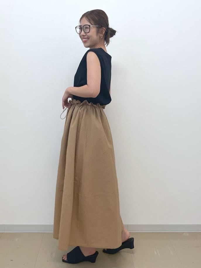 Akiさんの「OPAQUE.CLIP｜配色サッカードッキングワンピース【洗濯機洗い可】」を使ったコーディネート
