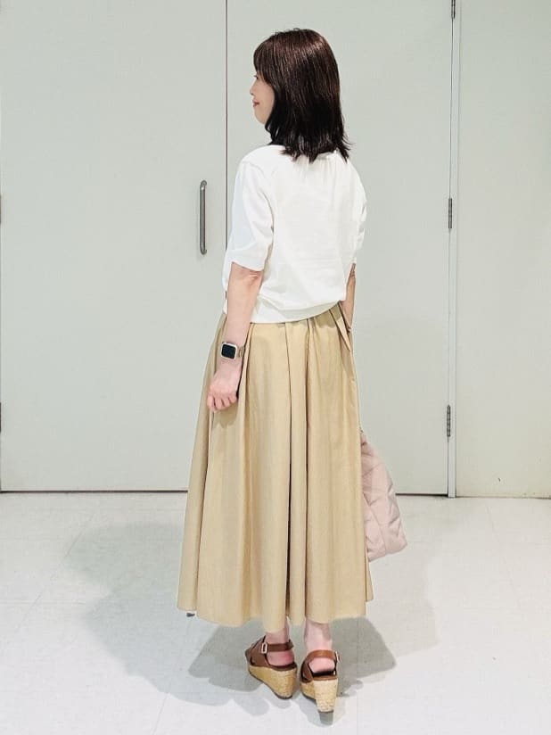 makiさんの「UNTITLED｜【トレンド/きれいめ】5分袖ポロニット」を使ったコーディネート