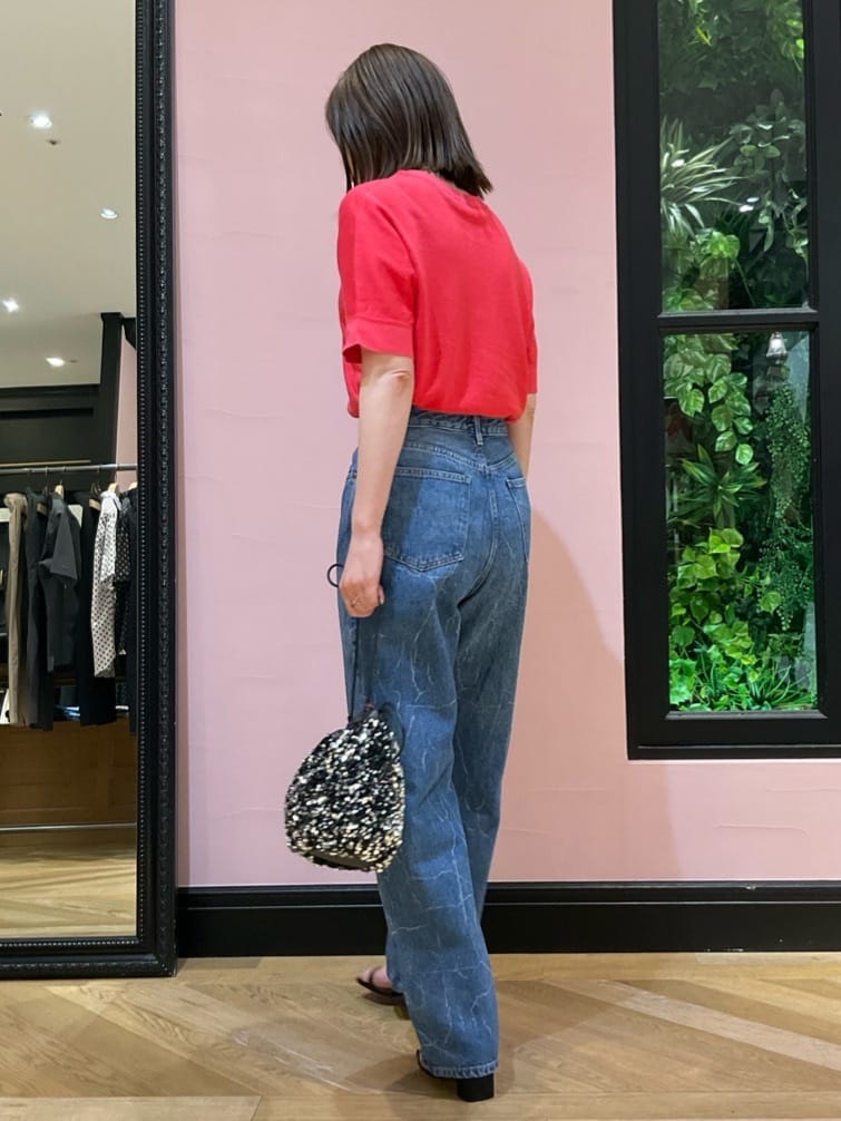 maruさんの「DRESSTERIOR｜スパンコール2WAY巾着バッグ」を使ったコーディネート