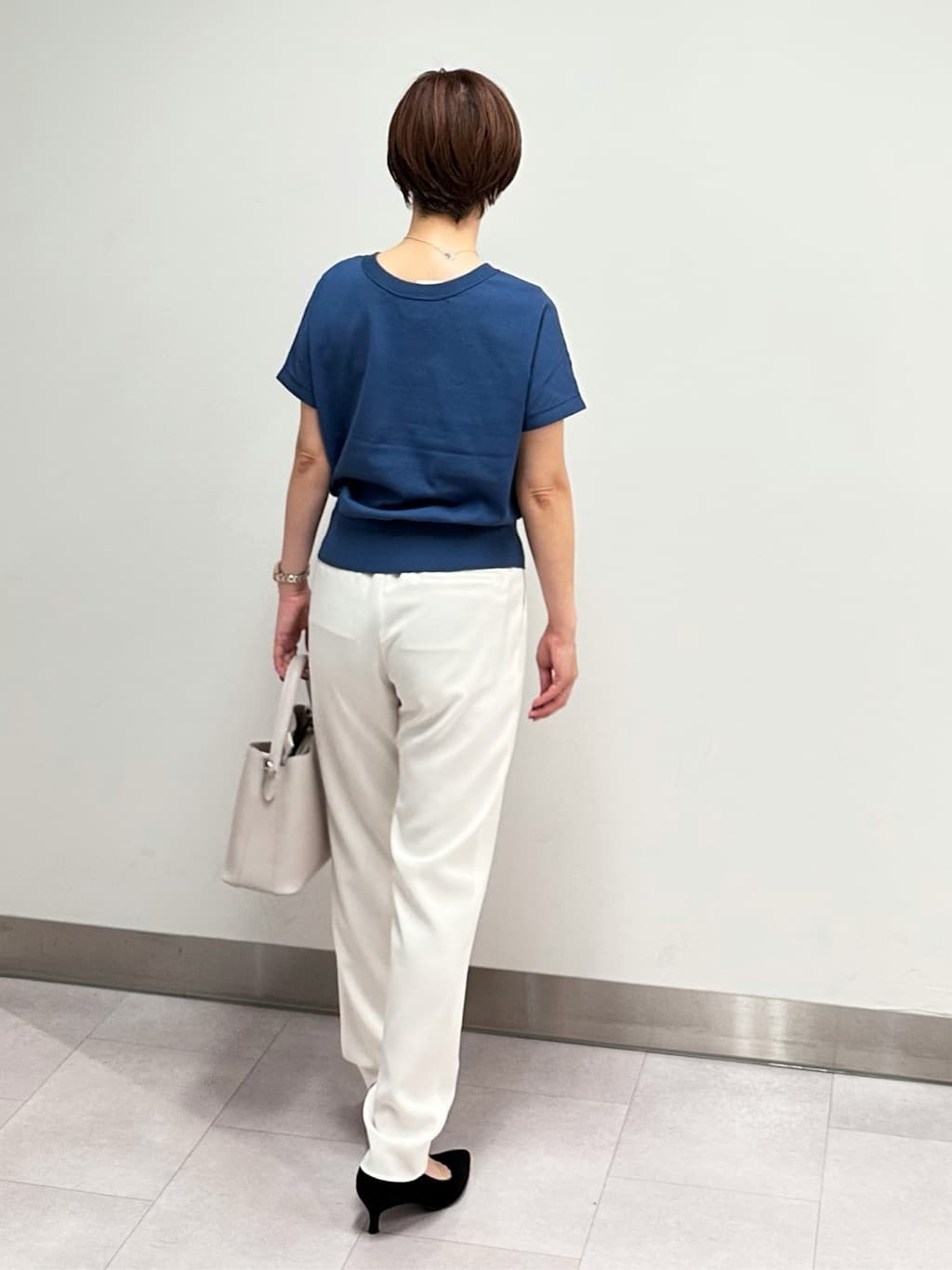 みなこさんの「UNTITLED｜【シアー】チェックスタンドネックブラウス」を使ったコーディネート