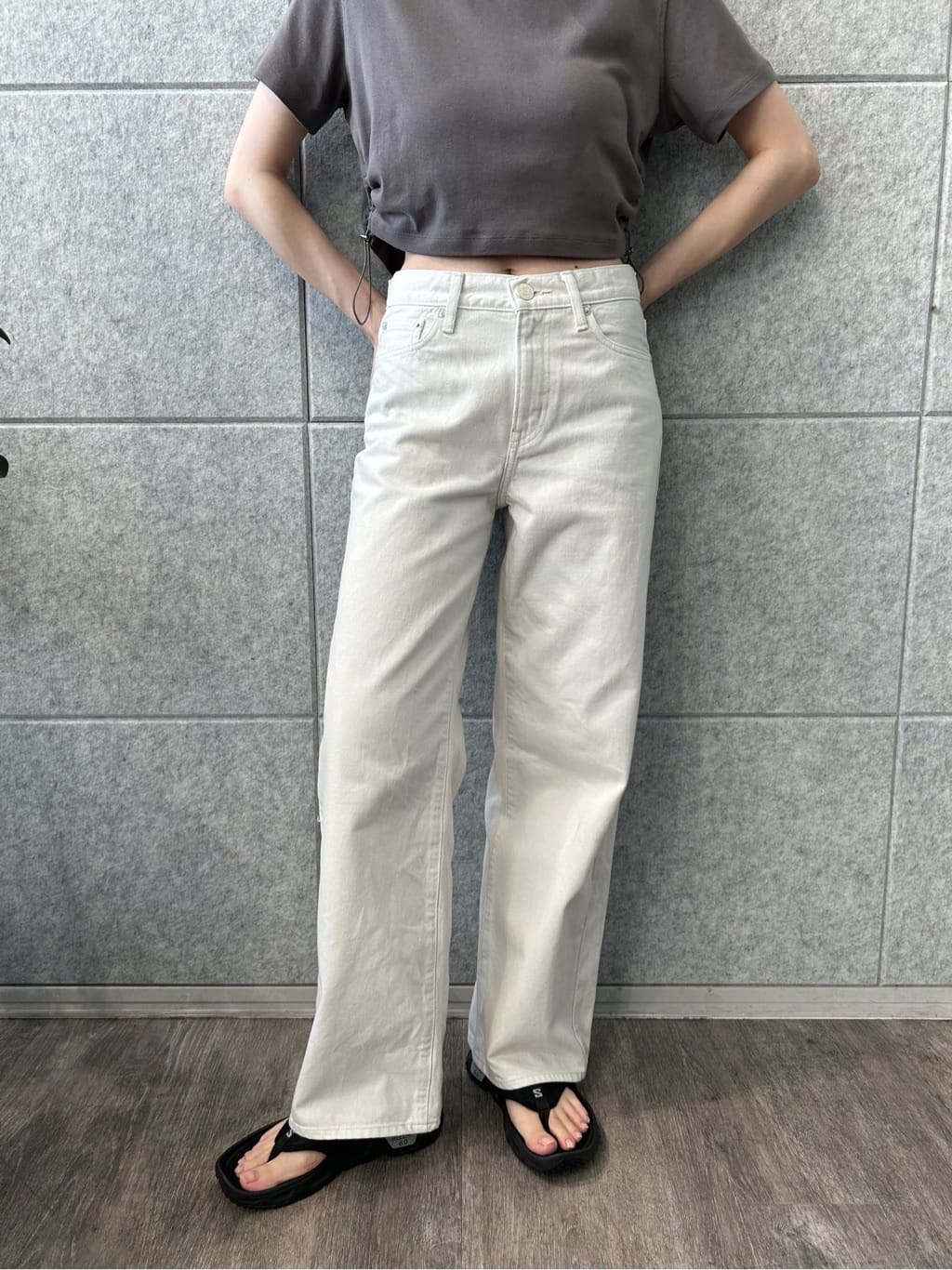 honoka Aさんの「CODE A｜drawstring crop tee」を使ったコーディネート