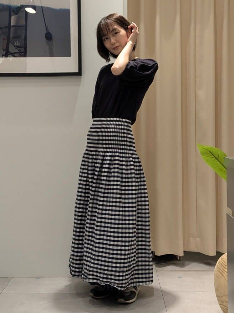 なめさんの「THE SHOP TK｜つば広雑材ハット」を使ったコーディネート