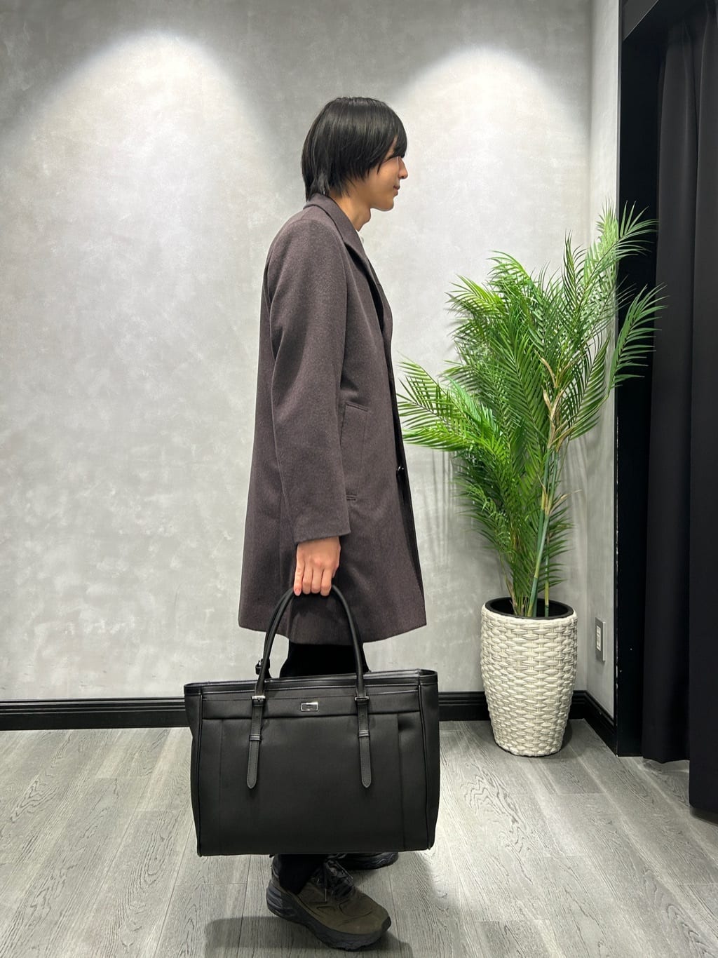 ruiさんの「TAKEO KIKUCHI｜【ウールカシミヤブレンド】ビーバー調 スタンドカラー コート」を使ったコーディネート