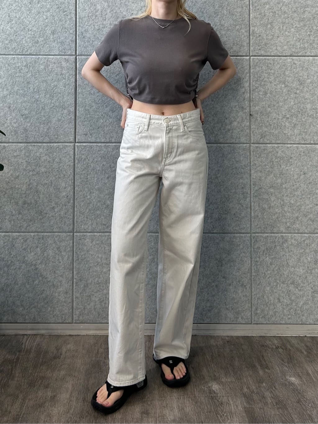 honoka Aさんの「CODE A｜drawstring crop tee」を使ったコーディネート