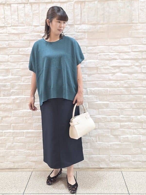 mamiさんの「index｜《5色展開／S-LLサイズ》リラクシーメッシュニット【洗濯機洗い可】」を使ったコーディネート