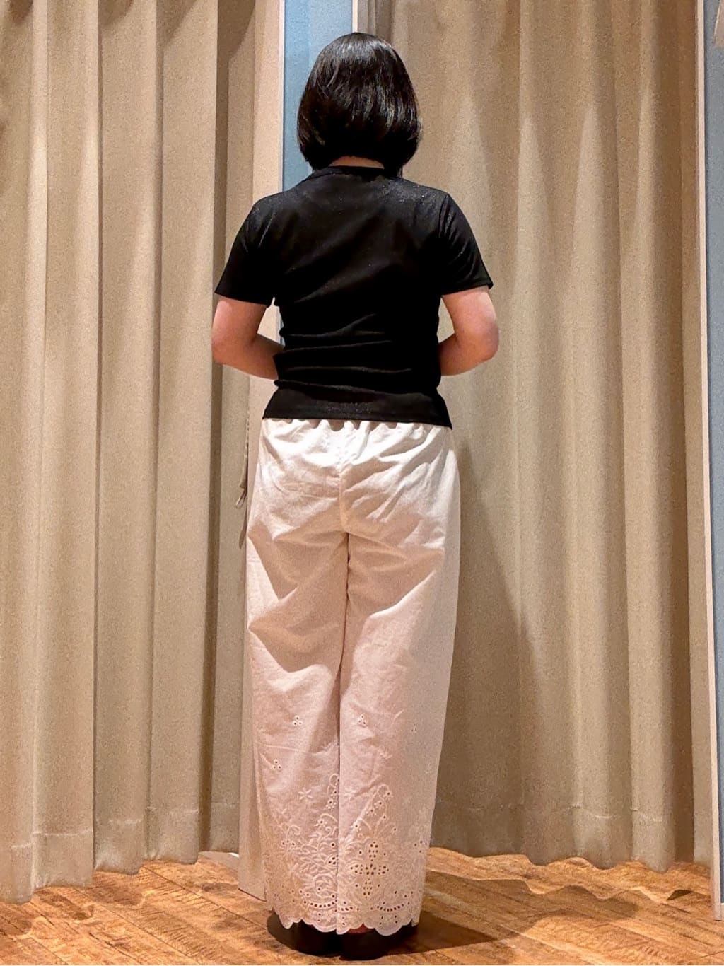 Haruさんの「SHOO･LA･RUE｜【S-LL】大人のラメ感 テレコ半袖トップス」を使ったコーディネート