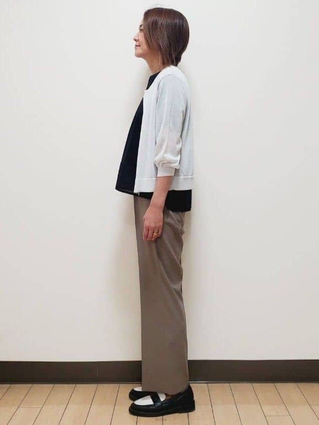 yuuさんの「Reflect｜【マシンウォッシュ可】リネンライクフレアパンツ」を使ったコーディネート