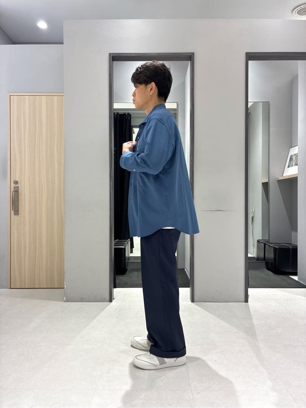 わいずみさんの「TAKEO KIKUCHI｜【抗菌防臭／5サイズ展開】ハイゲージポンチ Tシャツ」を使ったコーディネート