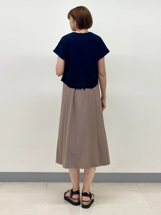 まいこさんの「INDIVI｜【UVケア】エアリージョーゼット キャミワンピース」を使ったコーディネート
