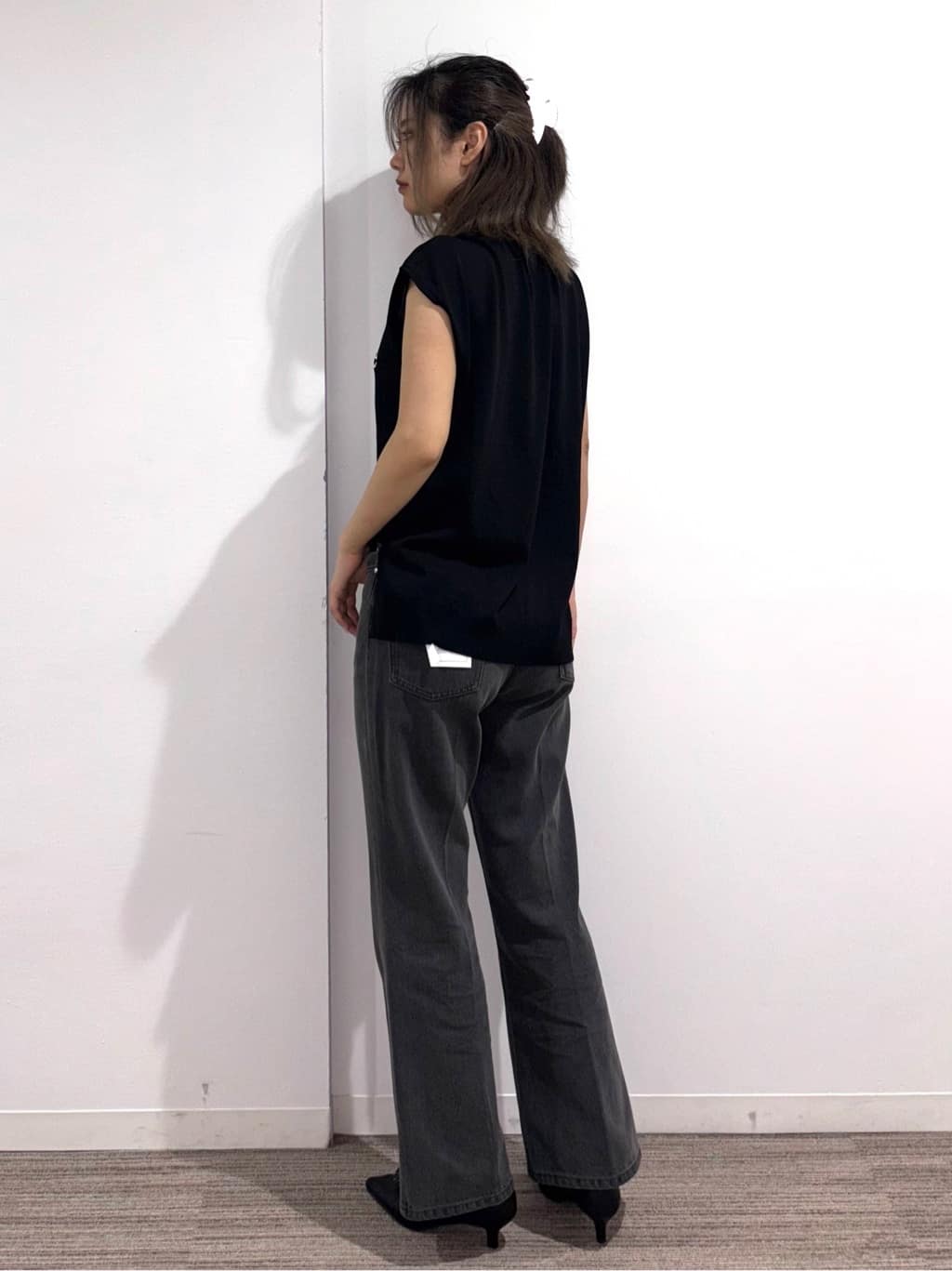 Ricoさんの「OPAQUE.CLIP｜ロゴフレンチスリーブニット【洗濯機洗い可／UV／接触冷感／抗ピル】」を使ったコーディネート
