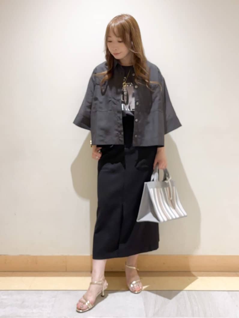 sattoさんの「UNTITLED｜【前開き/洗える】ショート丈シアーシャツ」を使ったコーディネート
