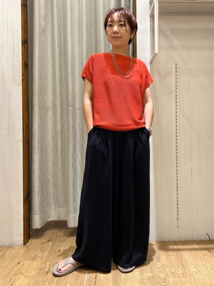 ga_riさんの「THE SHOP TK｜【6色展開】さらさらフレンチニット【毛玉になりにくい/洗濯機OK】」を使ったコーディネート