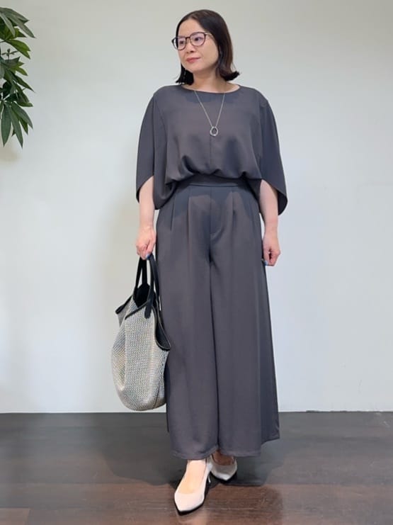 Asamiさんの「UNTITLED｜【手洗い可】マルチストライプニットバッグ」を使ったコーディネート