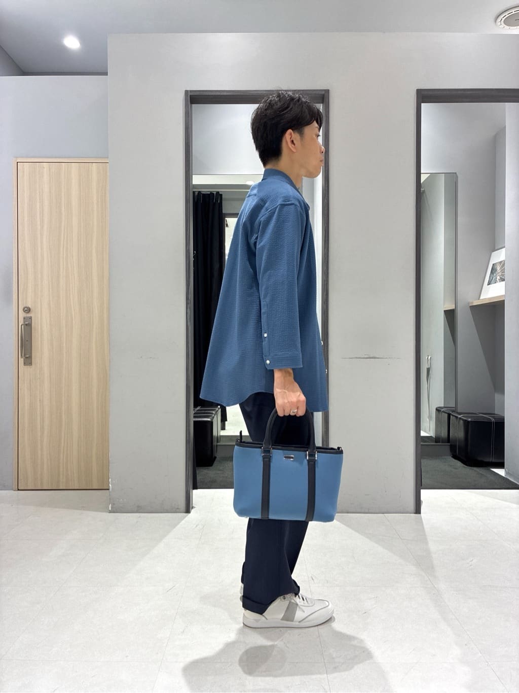 わいずみさんの「TAKEO KIKUCHI｜【抗菌防臭／5サイズ展開】ハイゲージポンチ Tシャツ」を使ったコーディネート