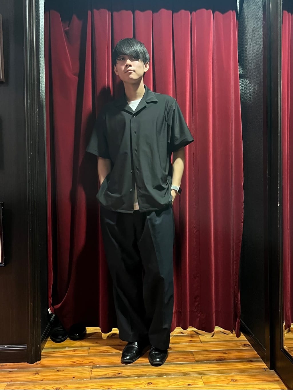 うっちーさんの「TAKEO KIKUCHI｜【COOL CITY WEAR】エアートール オープンカラーシャツ /接触冷感・通気性」を使ったコーディネート