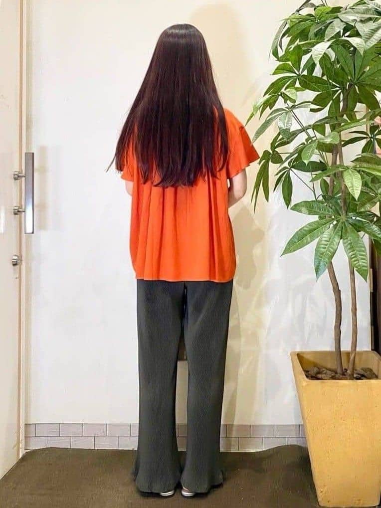 AYUMIさんの「SHOO･LA･RUE｜【洗える/S-LL】一枚で着映え ティアード風 ギャザーブラウス」を使ったコーディネート