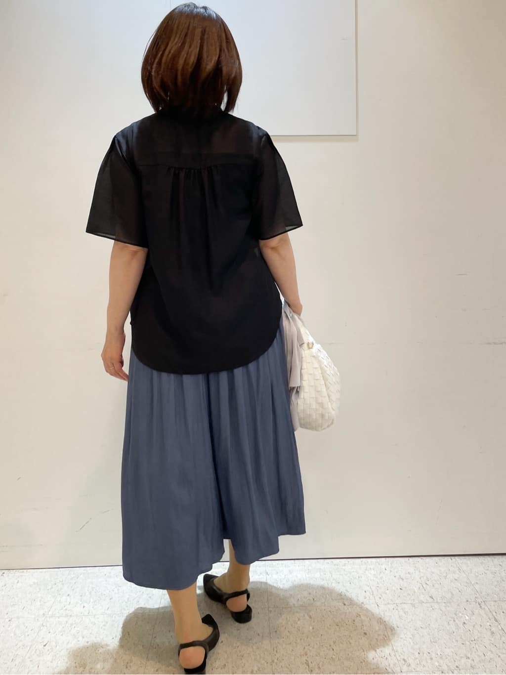 めいさんの「Reflect｜【選べる5色◎／マシンウォッシュ可】シャーリングデザインブラウス」を使ったコーディネート
