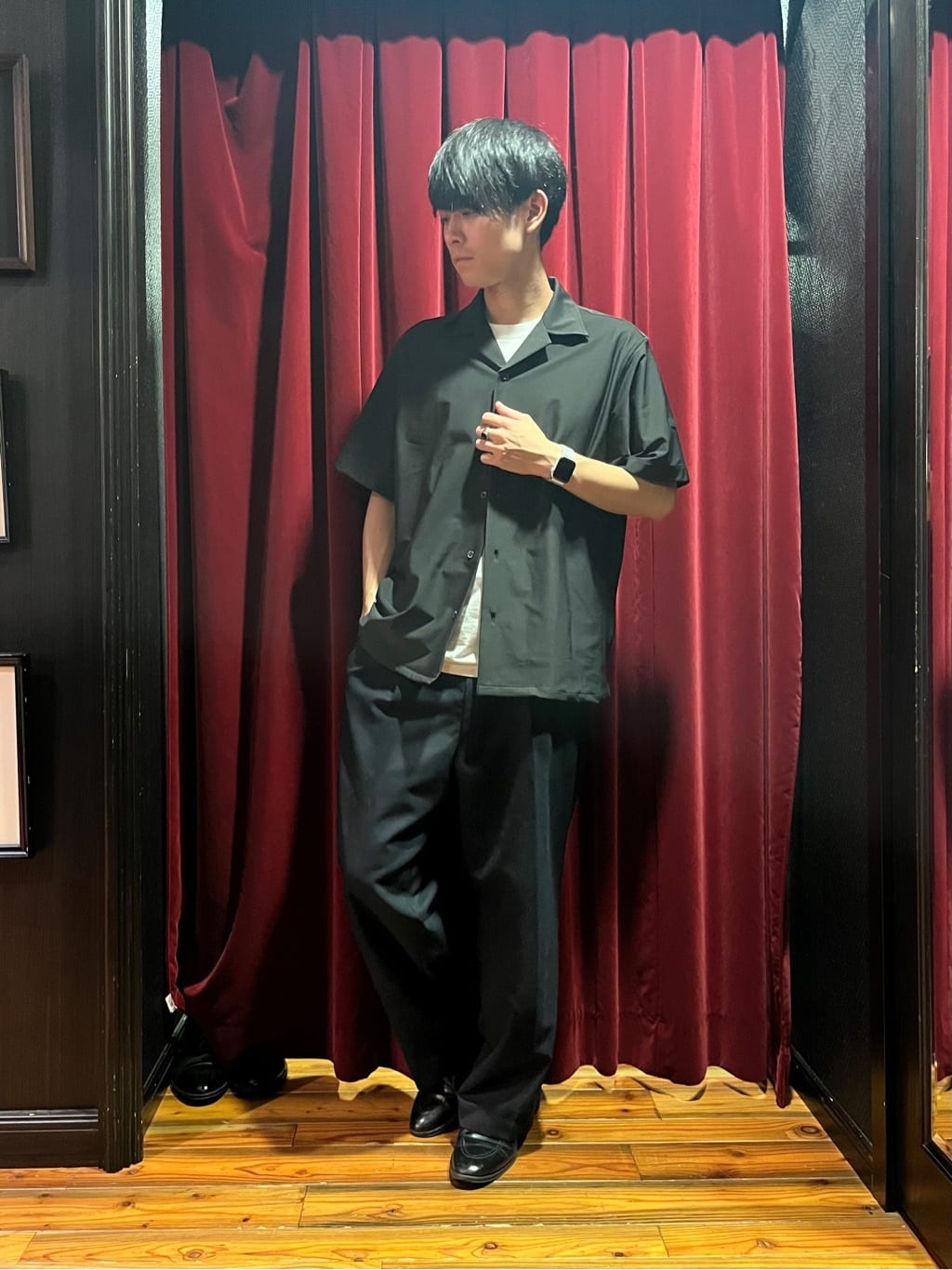 うっちーさんの「TAKEO KIKUCHI｜【COOL CITY WEAR】エアートール オープンカラーシャツ /接触冷感・通気性」を使ったコーディネート