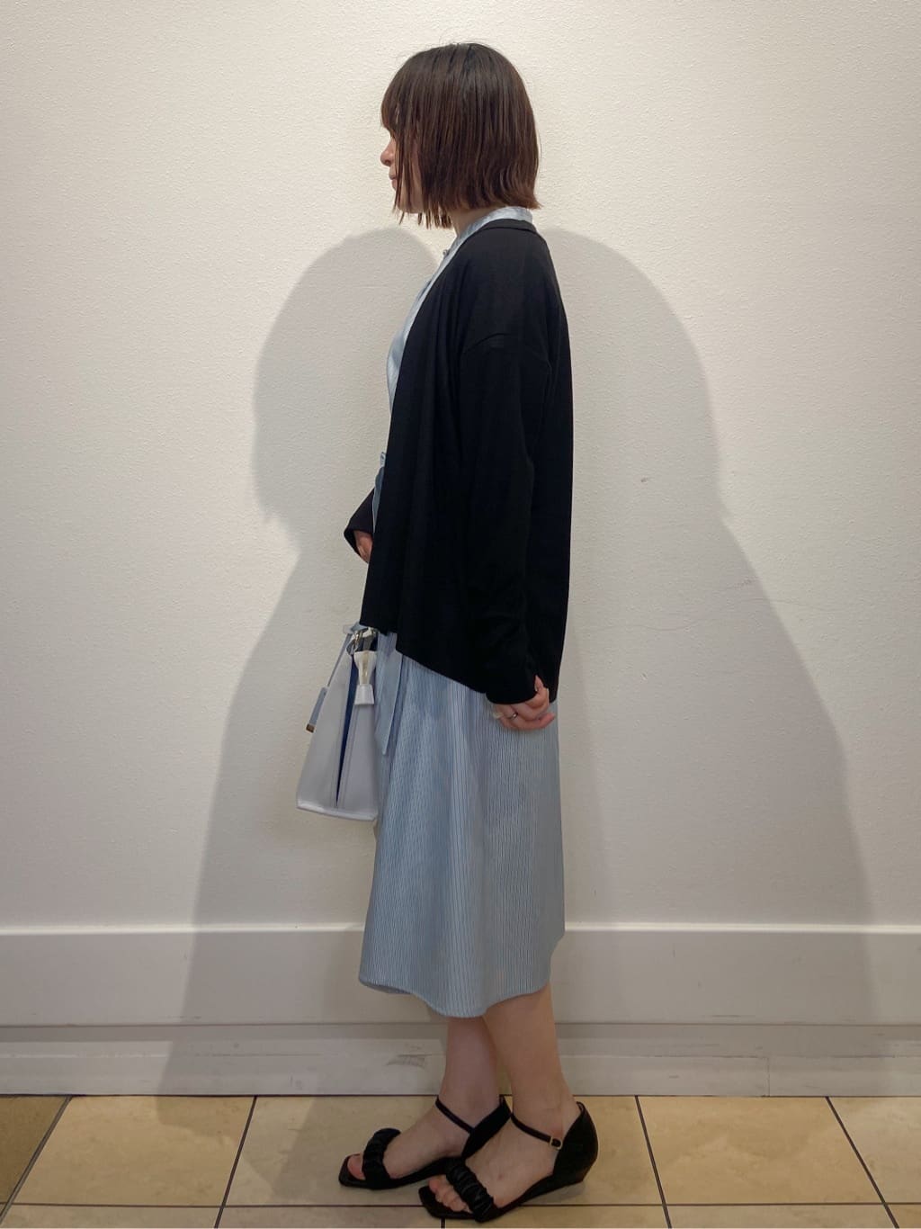 kimiさんの「index｜《XS-LLサイズ》マルチストライプシャツワンピース【洗濯機洗い可／イージーアイロン／防シワ】」を使ったコーディネート