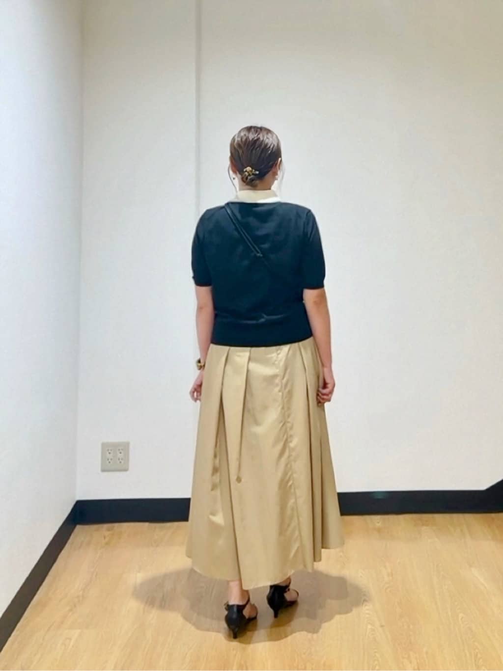 ʏᴜᴋɪᴋᴏさんの「UNTITLED｜【トレンド/きれいめ】5分袖ポロニット」を使ったコーディネート
