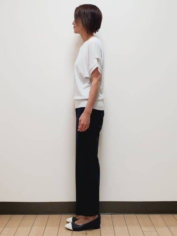 yuuさんの「Reflect｜【選べる7色◎／手洗い可／二の腕カバー】半袖ニット」を使ったコーディネート