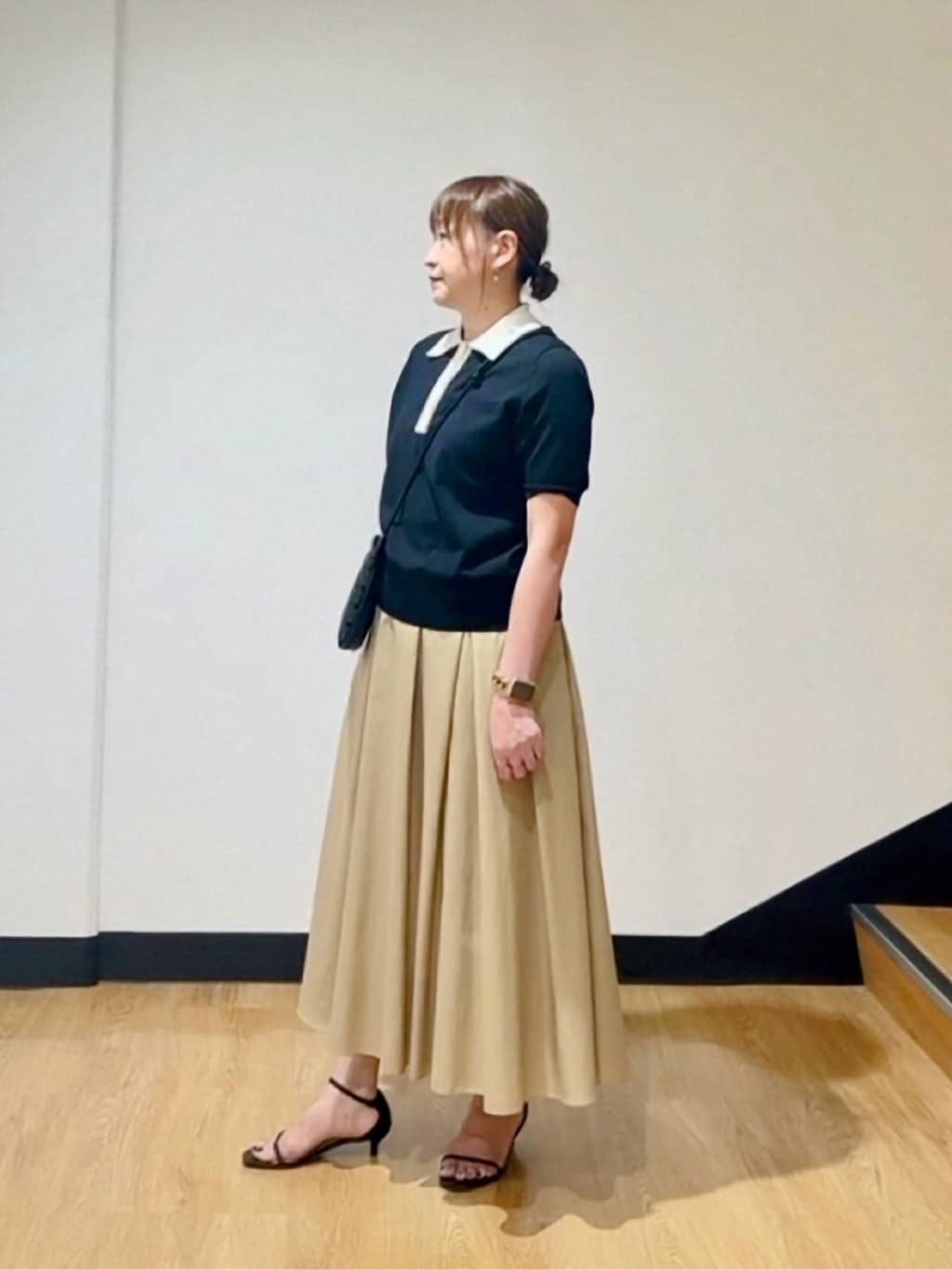 ʏᴜᴋɪᴋᴏさんの「UNTITLED｜【トレンド/きれいめ】5分袖ポロニット」を使ったコーディネート