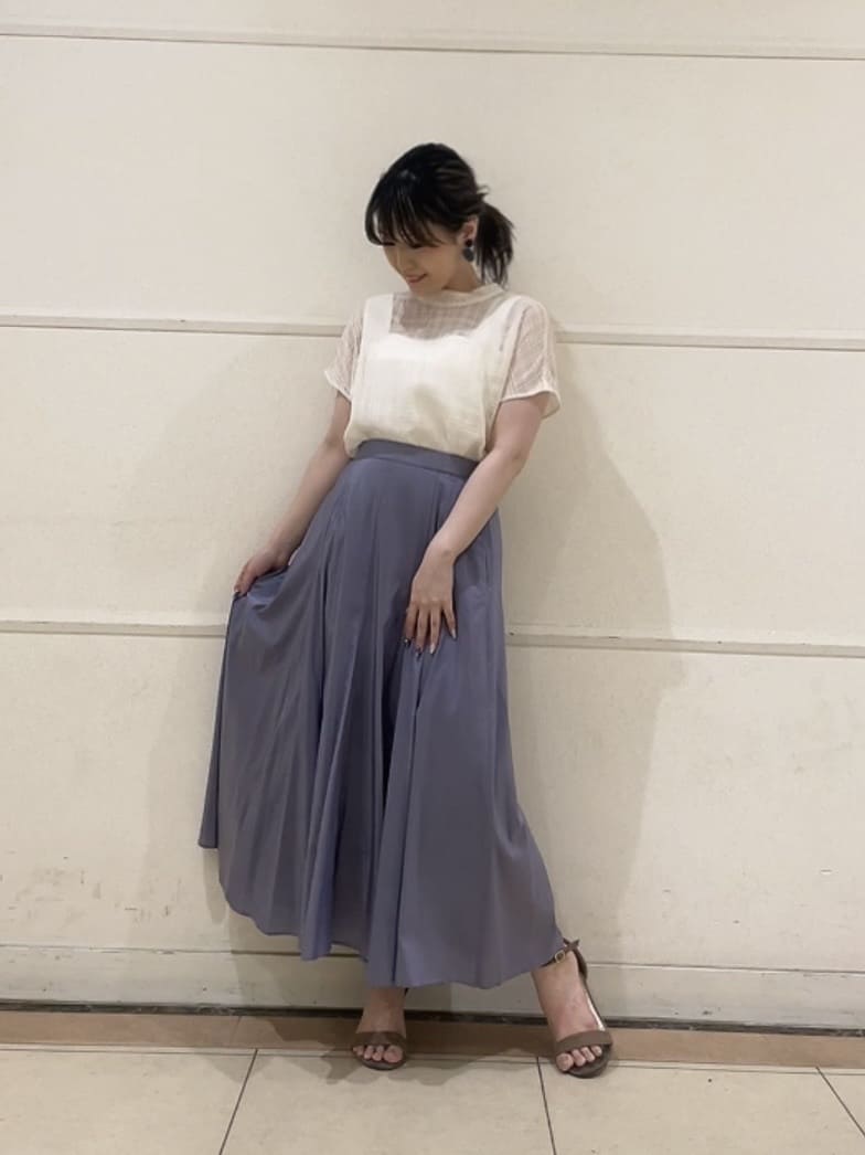 watanabeさんの「UNTITLED｜【シアー】チェックスタンドネックブラウス」を使ったコーディネート