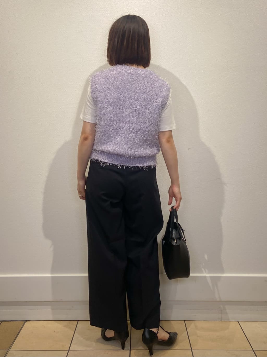 kimiさんの「index｜《Can Cam掲載》フリンジシャギーコンパクトベスト【洗濯機洗い可】」を使ったコーディネート